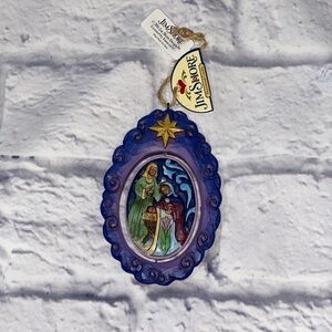 Jim Shore Heartwood Creek Holy Family Rotating Hanging Ornament